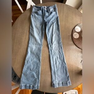 Vervet blue Light Blue Women's high rise flare leg Jeans 27